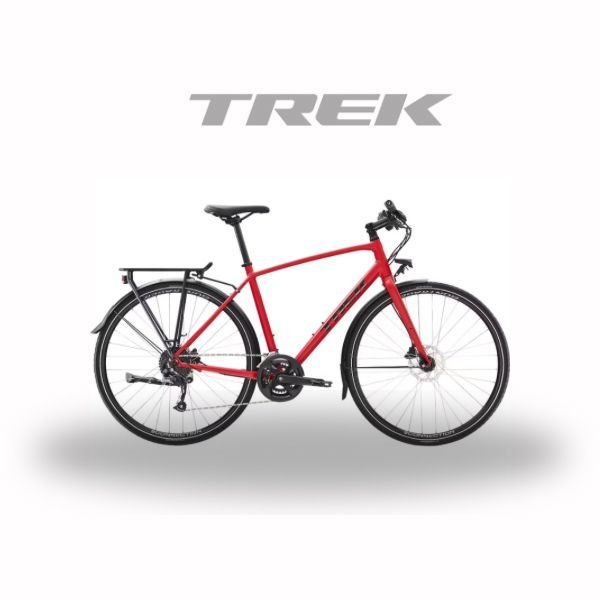 Trek FX 2 Disc EQ Shimano Acera/Altus 9V 700mm Rouge 2023 Vélo de ville