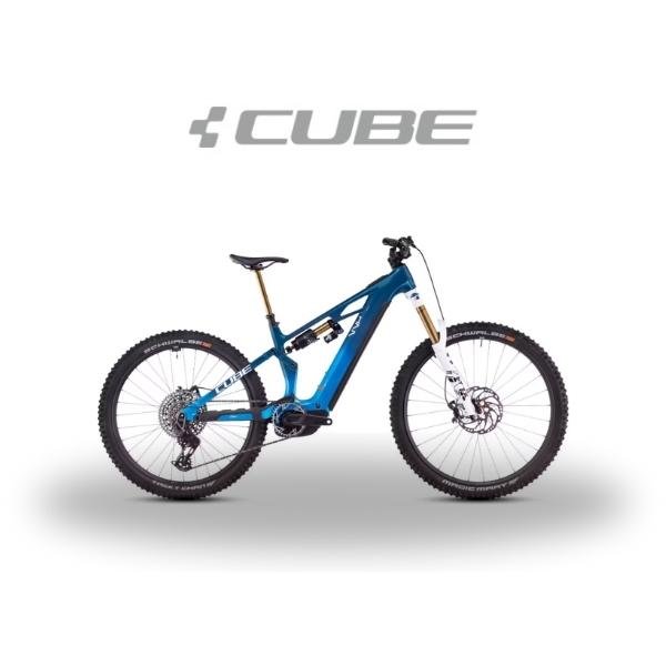 Cube Stereo Hybrid One77 HPC AT 800 VTT électrique à suspension complète Sram X0 Eagle AXS 12S 800 Wh 29''/27.5'' Bleu 2025